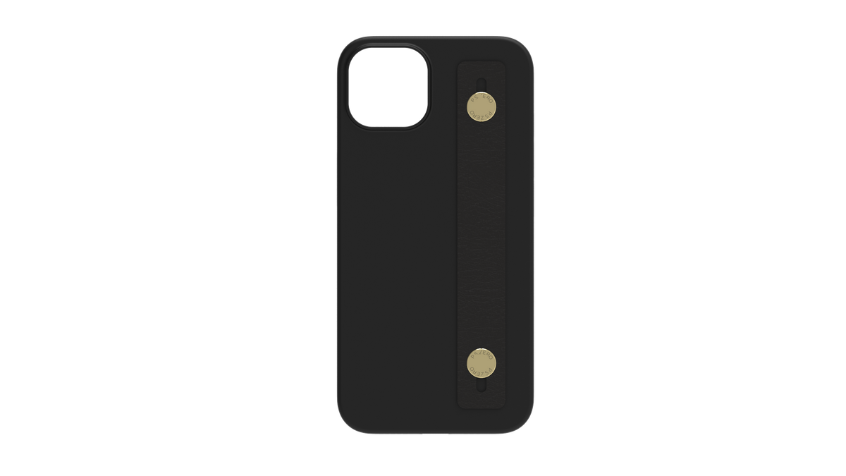 iPhone 13 シリーズ | Air Jacket™ Leather Band A (Black