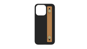 iPhone 13 シリーズ | Air Jacket™ Leather Band A (Black)