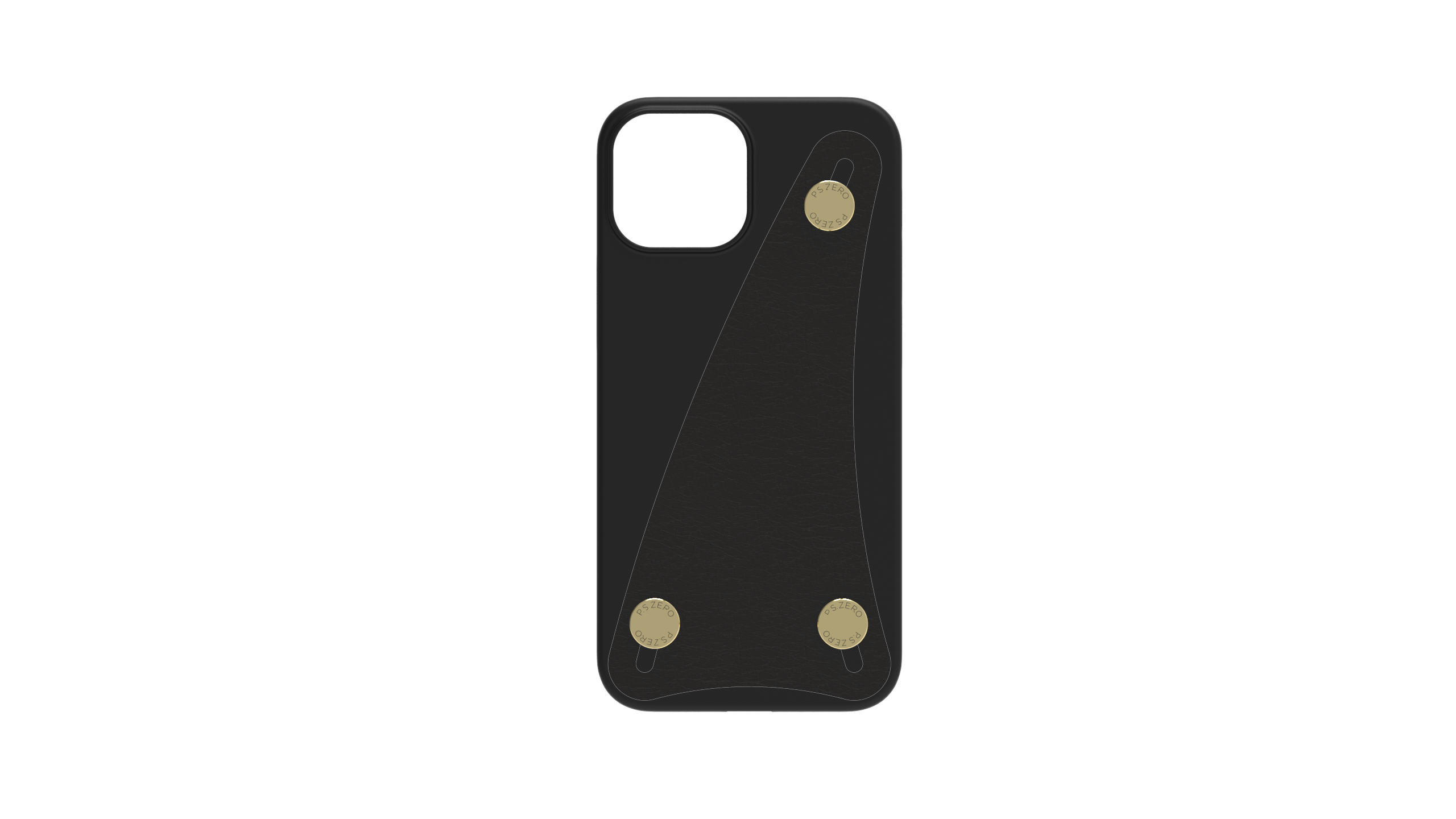 iPhone 13 シリーズ | Air Jacket™ Leather Band B (Black)